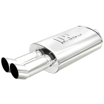 POLISHED STAINLESS MUFFLER WITH TIP