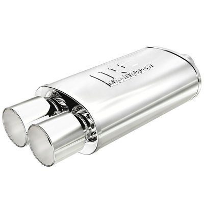 POLISHED STAINLESS MUFFLER WITH TIP