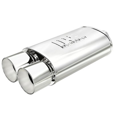 POLISHED STAINLESS MUFFLER WITH TIP