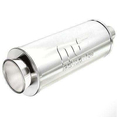 POLISHED STAINLESS MUFFLER WITH TIP