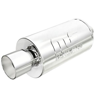 POLISHED STAINLESS MUFFLER WITH TIP