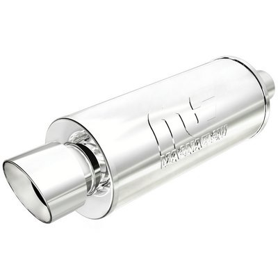 POLISHED STAINLESS MUFFLER WITH TIP