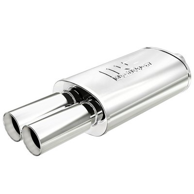 POLISHED STAINLESS MUFFLER WITH TIP