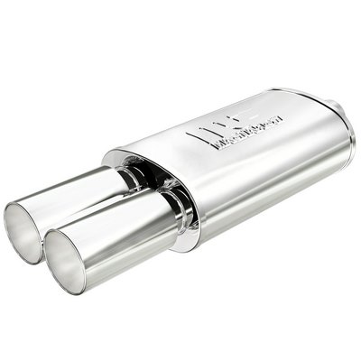 POLISHED STAINLESS MUFFLER WITH TIP