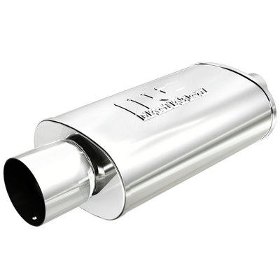 POLISHED STAINLESS MUFFLER WITH TIP