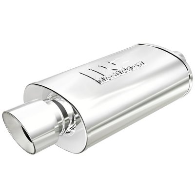 POLISHED STAINLESS MUFFLER WITH TIP