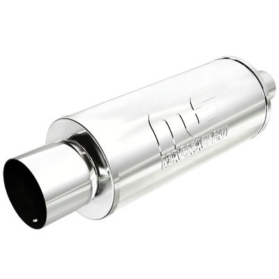 POLISHED STAINLESS MUFFLER WITH TIP