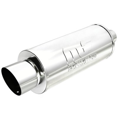 POLISHED STAINLESS MUFFLER WITH TIP