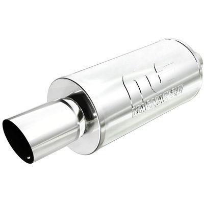 POLISHED STAINLESS MUFFLER WITH TIP