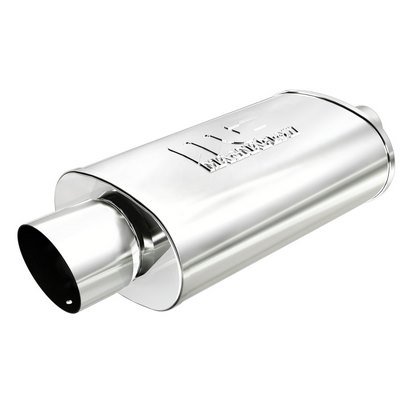 POLISHED STAINLESS MUFFLER WITH TIP