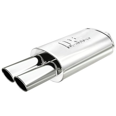 POLISHED STAINLESS MUFFLER WITH TIP