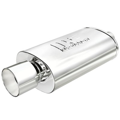 POLISHED STAINLESS MUFFLER WITH TIP