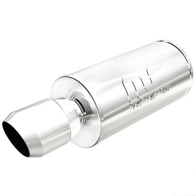 POLISHED STAINLESS MUFFLER WITH TIP