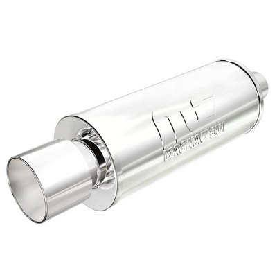 POLISHED STAINLESS MUFFLER WITH TIP