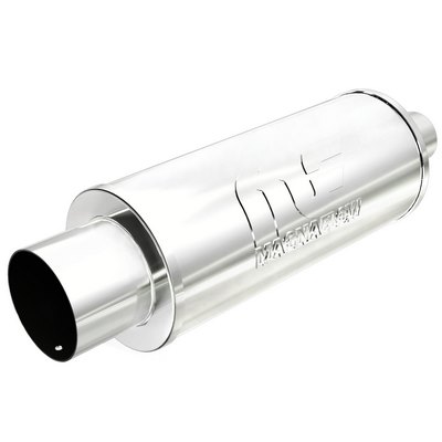 POLISHED STAINLESS MUFFLER WITH TIP