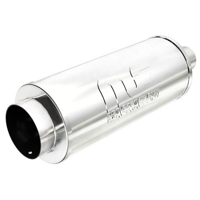 POLISHED STAINLESS MUFFLER WITH TIP