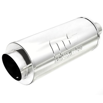 POLISHED STAINLESS MUFFLER WITH TIP