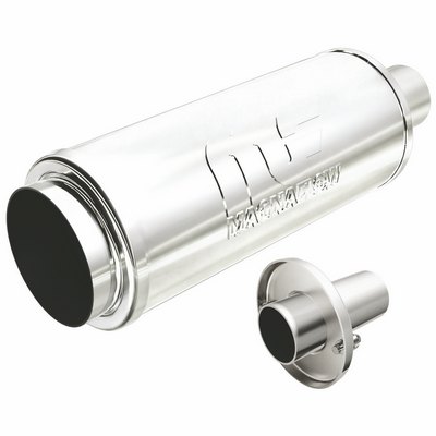 POLISHED STAINLESS MUFFLER WITH TIP