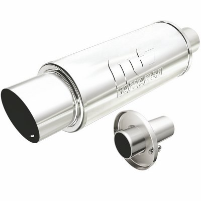 POLISHED STAINLESS MUFFLER WITH TIP