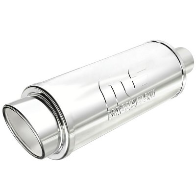 POLISHED STAINLESS MUFFLER WITH TIP