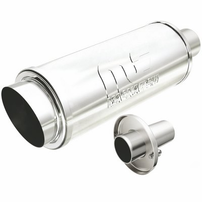 POLISHED STAINLESS MUFFLER WITH TIP