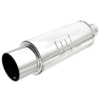 POLISHED STAINLESS MUFFLER WITH TIP