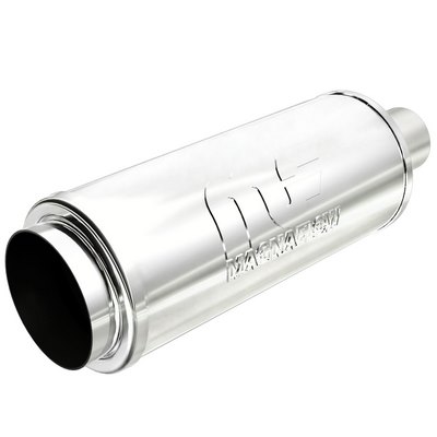 POLISHED STAINLESS MUFFLER WITH TIP