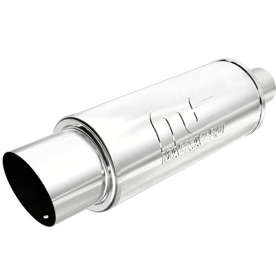 POLISHED STAINLESS MUFFLER WITH TIP