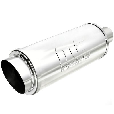 POLISHED STAINLESS MUFFLER WITH TIP