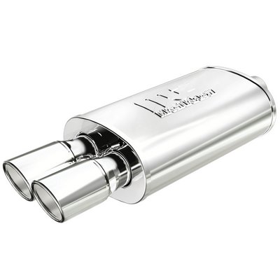 POLISHED STAINLESS MUFFLER WITH TIP