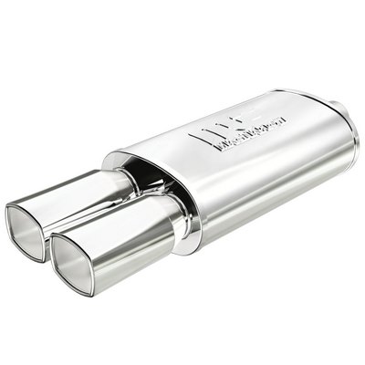 POLISHED STAINLESS MUFFLER WITH TIP