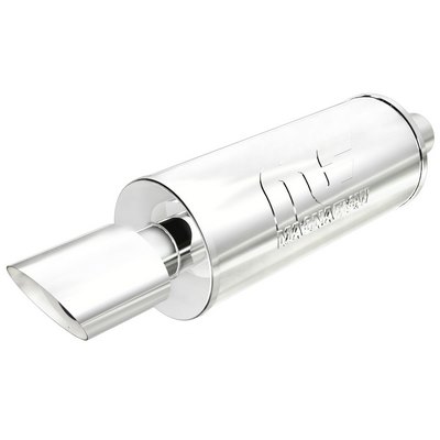 POLISHED STAINLESS MUFFLER WITH TIP