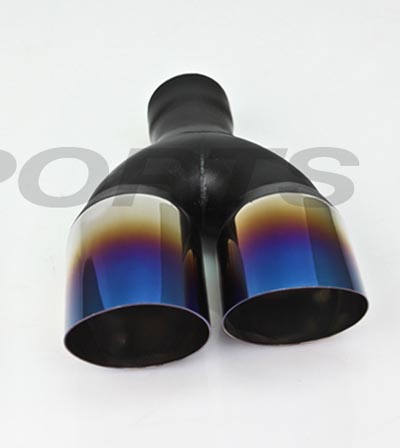 DUAL 3.00 SINGLE WALL ANGLE TIP W/ BLUE FLAME - RIGHT