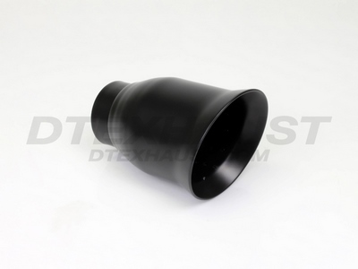 BLACK POWDER COATED 4.00 RESONATED ANGLE CUT BELL TIP ID 2.25
