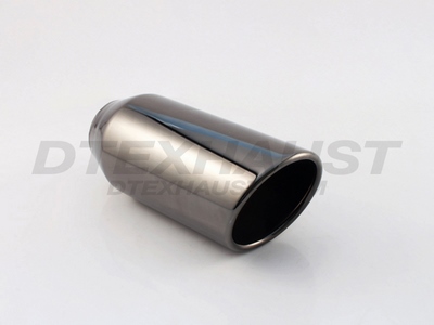 BLACK CHROME 4.00 X 9.00 ROLLED SLANTED TIP