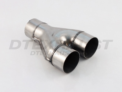 POLISHED 409 STAINLESS Y PIPE ID 3.00