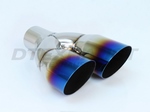 DUAL 3.00 SINGLE WALL ANGLE TIP W/ BLUE FLAME - LEFT