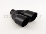 BLACK POWDER COATED DUAL 3.50 ANGLE CUT ID 2.50