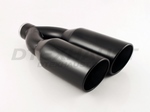 BLACK POWDER COATED 5.00 DUAL DOUBLE WALL ROLLED EDGE ID 3.00