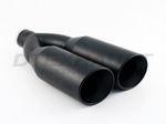 BLACK POWDER COATED 5.00 DUAL SIDE WAY DOUBLE WALL ROLLED EDGE ID 3.00