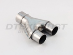 POLISHED 409 STAINLESS Y PIPE ID 3.00 OD 2.25