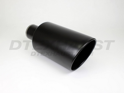 BLACK POWDER COATED 8.00 X 18.00 ROLLED SLANT ID 4.00