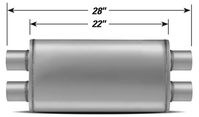 STAINLESS STEEL PERFORMANCE MUFFLER